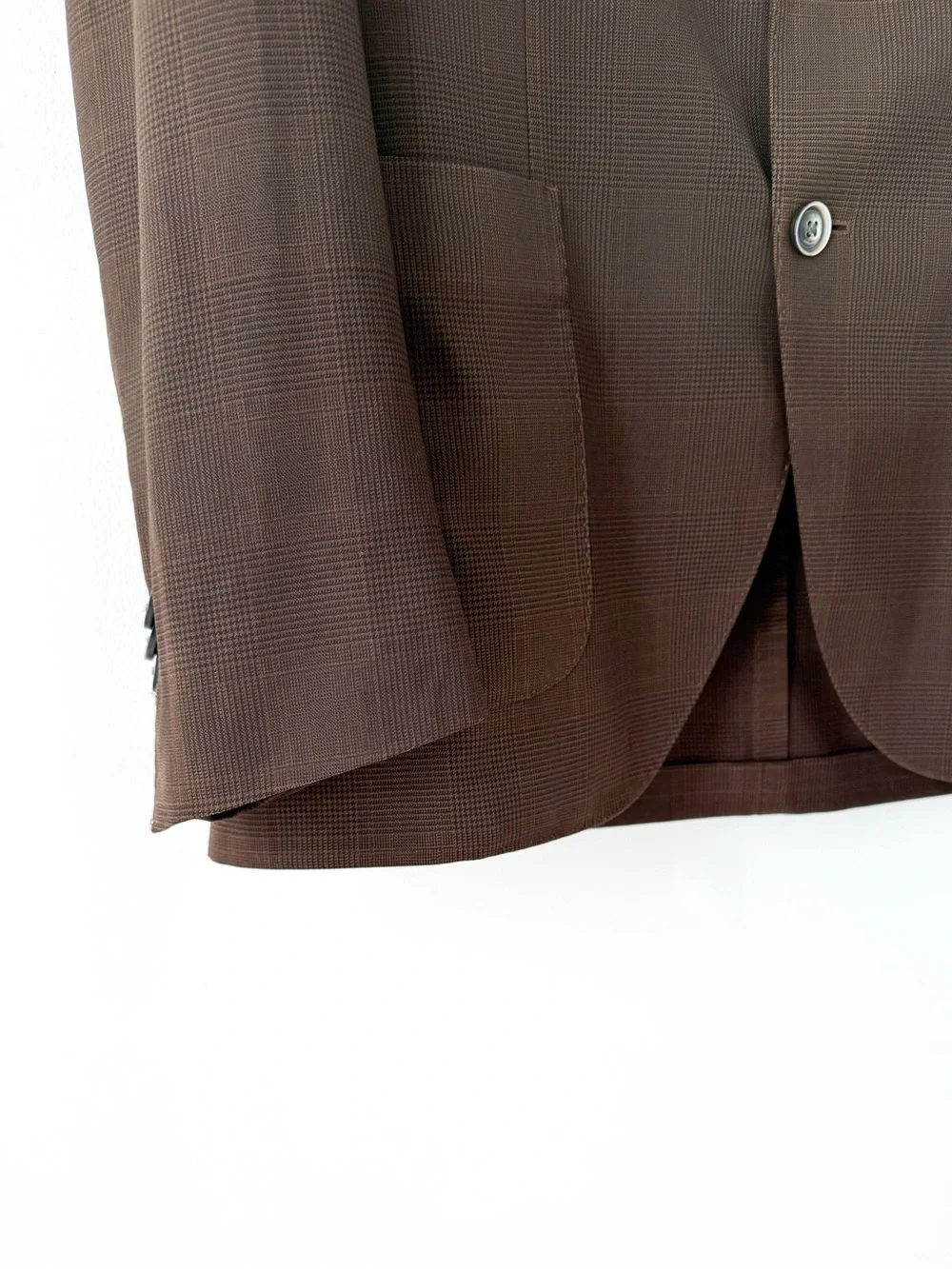 Boglioli K Jacket Brown Glen Plaid Men's Blazer Italian Wool Sport Coat Men's